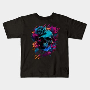 Floral Skull Kids T-Shirt